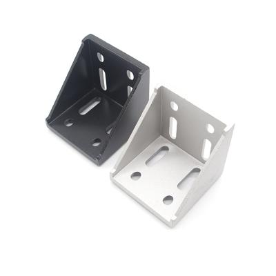 China Aluminum Profile Die Cast Aluminum Profile Bracket 80x80 With Matching Bolt Nut Gasket For Tee Slot Profile for sale