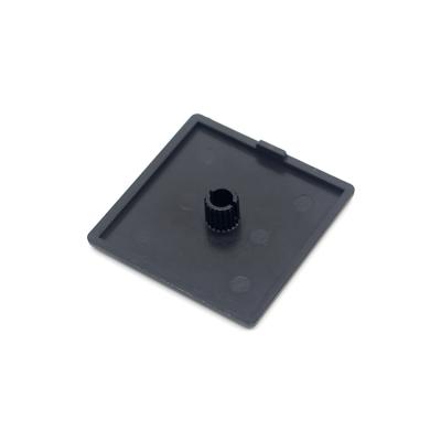 China Aluminum Profile Black Plastic End Cap For 6060 Aluminum Profile Single Hole for sale