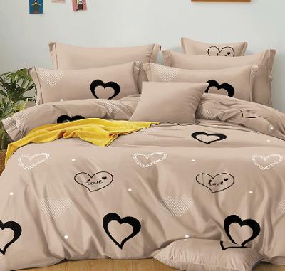 China Nordic Anti-Static Bedding Set Soft And Comfortable Heart Shape Bed Sheet And Pillowcase Set Star Pattern Profile for sale