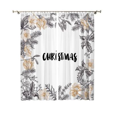 China Printing High End And Floral Printed Border Curtains Simple And Blackout Modern Style Bedroom Curtains for sale