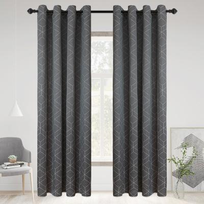 China Polyester Blackout Blackout And UV Reduction Curtain Table Cloth / Cotton Fabric Curtain for sale