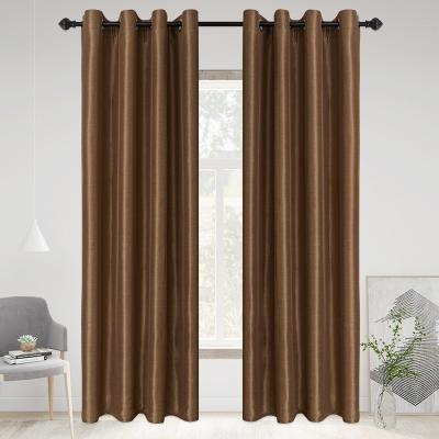 China Blackout Curtain Polyester Silk Single Curtain For Blackout Curtain Living Room/Hotel Liner Use for sale