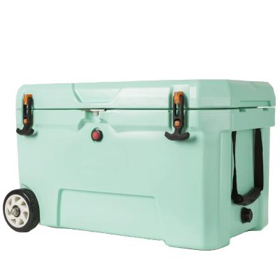 China 52 Quart Insulated Ice Cooler Box With Wheel PE Bag +Carton  1PC Per Carton for sale