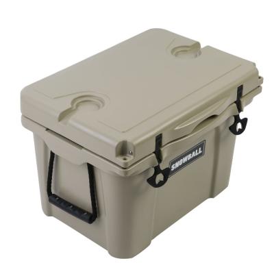 China Tan /White/Customized 25L Insulated Outdoor Camping Cooler Box for sale