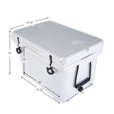 China Insulated 25L, 35L, 50L, 65L, 85L, 110L, capacity customized rotomolded ice cooler box for camping, fishing and traveling for sale