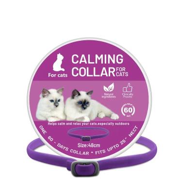 China Hot Selling Personalized Essential Oil Pheromone Adjustable Pet Calming Worry Calming Cat Luxury Collar for sale