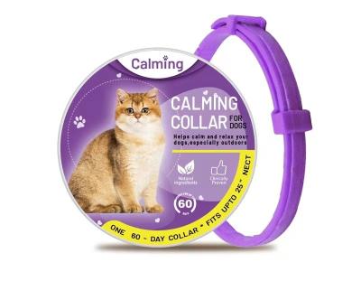 China Manufacturer Wholesale Essential Oils Anti-Anxiety Non-Toxic Adjustable Dog Stocked Cat Calming Collar for sale