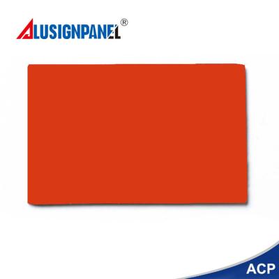 China Modern Building Materials Red Pe Aluminum Composite Panels for sale