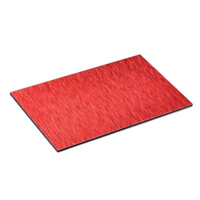 China Traditional 3mm brushed aluminum composite panel alucobond red decorative material for sale