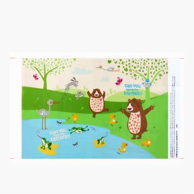 China Free Sample Rectangle Disposable Restaurant Table Self Adhesive Waterproof Baby PE Table Place Mats for sale