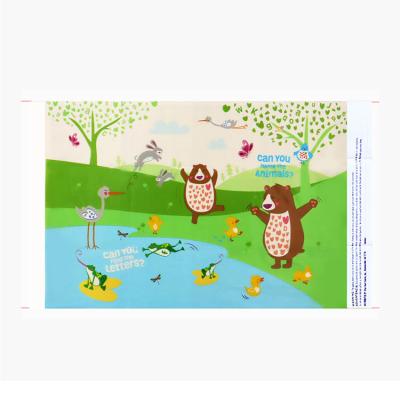 China Disposable Sticky Dining Table Mats Portable Cloth Design Place Mat Sets Viable Baby Table Mats Oil Proof Cute Animal Design for sale