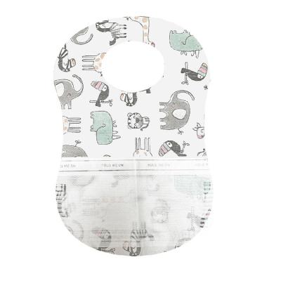 China Best Price New Design Antibacterial Easy To Use And Fold Stain Isolation Obsorbtion Waterproof Disposable Baby Bibs for sale