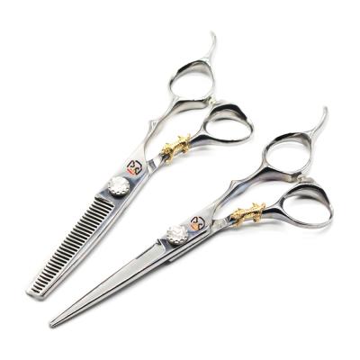 China Right Handed Scissors Professional Hair Scissors Set Customize Available Hairdresser Shears Black Color Hair Cutting Scissors for sale