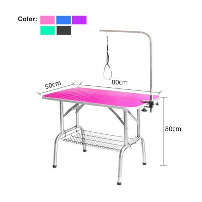 China Sustainable Professional Veterinary Adjustable Manual Equipment Stainless Steel Pet Grooming Table for sale