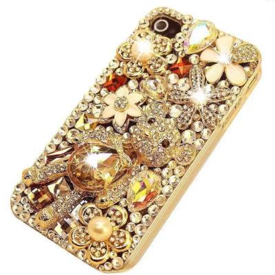 China Hot Selling Silica Gel Fashion Rhinestone Designer Cute Mobile Phone Case Sets for sale