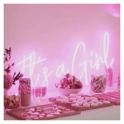 China Buildings Flex Sign Custom Lighting Custom Lighting Illuminated Wall Happy Birthday Baby Neon Light Oh Up Letter Customized Neon Signs for sale