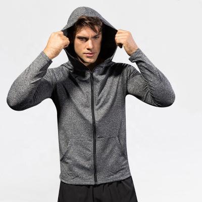 China 2021 Plus Hooded Breathable Quick Dry Anti Shrink Long Sleeve Warm Fleece Zipper Up Men's Sweater With Pocket Sports Winter Autumn for sale