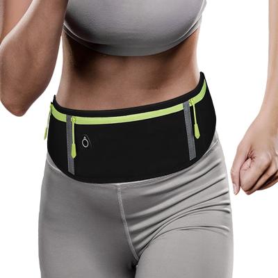 China Take Your Belonging When Your Outdoor Actvities Safety Design Fanny Pack Waterproof Reflective 3 Pockets Zipper Waist Bag For Men Women For Outdoor Sport Running Golf Bike for sale