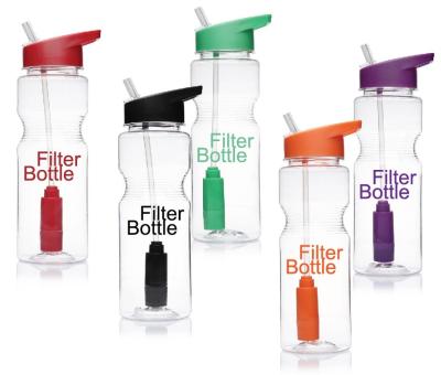 China tritan plastic water bottle with activated carbon filter /filter water bottle for sale