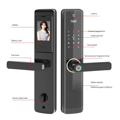 China High Security Fingerprint Electronic Door Entry Door Hotel Credit Card Password Lock Durable Home Anti-theft Smart Door Lock for sale