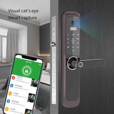 China B23 Durable High Security Home Anti-theft Door With Password Electronic Lock CCTV Hotel Door WiFi Smart Lock for sale