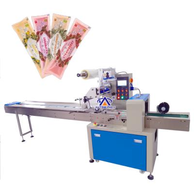 China Horizontal Automatic Food Flow Ice Popsicle Small Otter Pop Ice Cream Packaging Machine for sale