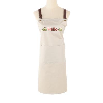 China Eco-friendly Waterproof Household Heart Love Polyester Adult Bibs Waterproof Hand-wiping Home Aprons for sale