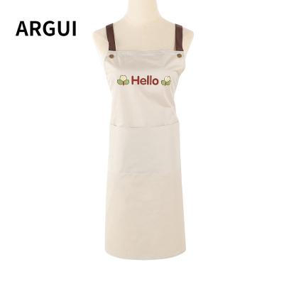 China Eco-Friendly Waterproof Cotton Apron Simple Adult Cooking Kitchen Apron Garden Work Man Food Man Cooking Apron Custom Logo for sale