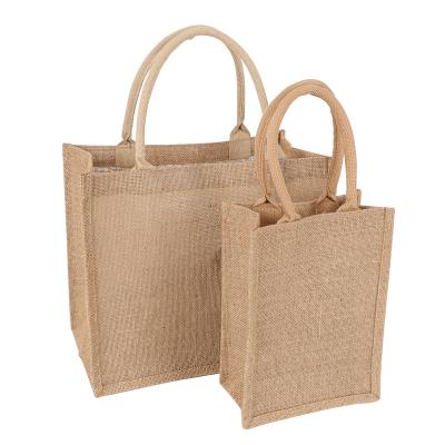 China Lightweight Cheap Friendly Custom Printed Logo Burlap Bag Tote Shopping Canvas Bag Recycled Grocery Shopping Canvas Handbag for sale