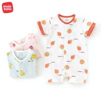 China Spandex/Newborn Toddlers Baby Clothes 100% Combed Cotton Baby Rompers Short Sleeve Baby Clothes Organic Cotton Summer 2022 New for sale