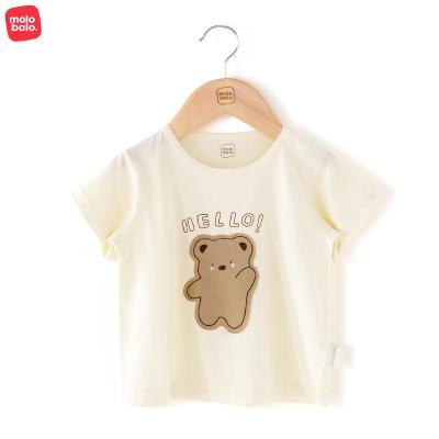 China 100% Breathable Cotton Baby Clothes Wholesale Short Sleeve Baby Kids Clothes Summer T-shirt Toddler Kids Clothes Boys Girls Short T-shirt for sale