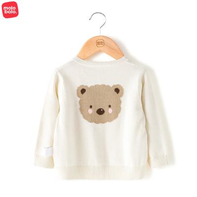 China 100% Cotton Anti-Shrink Jacquard Knit Long Sleeve Cardigan Cute Baby Sweater Autumn And Winter for sale