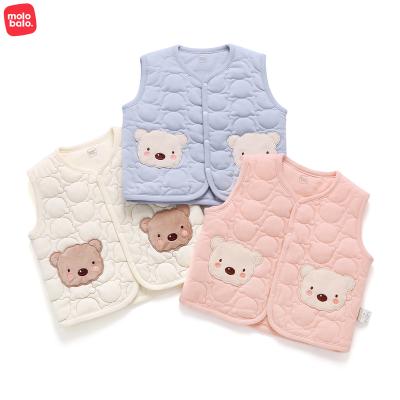 China New Cute 100% Cotton Padded Autumn And Winter Baby Clothes Invest Warm Cardigan Coat Baby Vest for sale