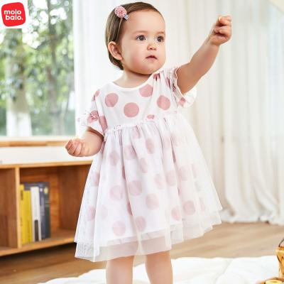 China 2022 Summer Washable Baby Dresses Girls Birthday Dress Dresses Polka Dot Mesh Toddler Princess Girls Dresses for sale