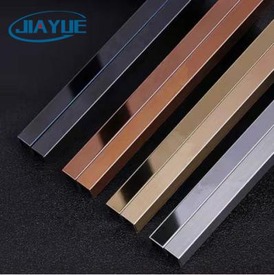 China 201 304 Modern U T Profiles Customized Size For Decorative Stainless Steel Tile Trims for sale