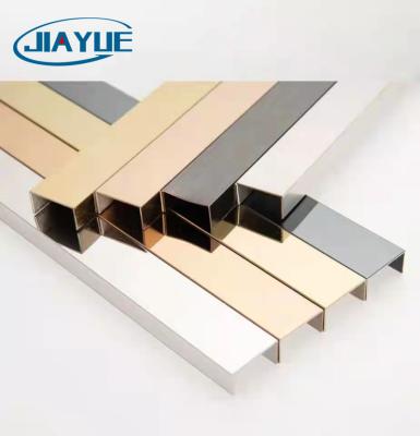 China Modern Decorative U Shaped Profile Tile Accessories Stainless Steel Profiles For Wall Protection And Decoration for sale