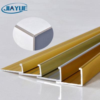 China Modern Size Quality Customized Color Aluminum L Shaped Tile Corner Trim For L Shaped Aluminum Tile Marble Trim for sale