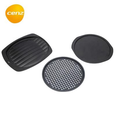 China Sustainable Non-Stick Bakeware Set French Fries Making Pan Baguette Tray Chips Frying Bake Pan Carbon Steel Pizza Pan For Home Kitchen Commercial for sale