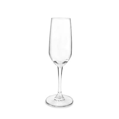 China Beautiful Design Clear Sand Beach Custom Restaurant Champagne Flute Rose Champagne Glass for sale