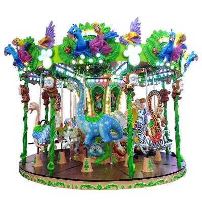 China CA12S Jungle Carousel 12 People Amusement Park Equipment Indoor Carousel Horse Ride 6200*6200*3500 mm for sale