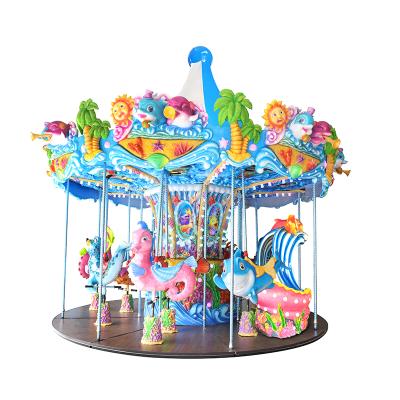 China Hot Sale Fairground Used Merry Carousel Goes Round For Sale Carousel Horse Ride 6200*6200*3500 Mm for sale