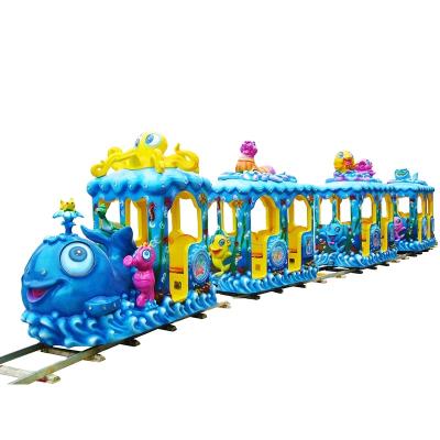 China Wholesale Kids Electric Train Amusement Park Rides Mini Track Train 13.8*10M for sale