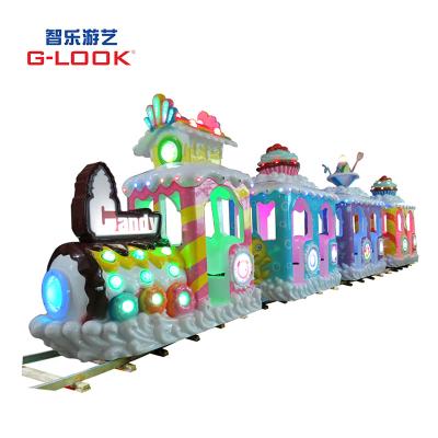 China China Amusement Park Rides Equipment Candy Track Train Ride 13.8*10M for sale