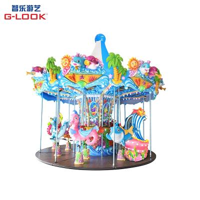 China Fun Carousel Horse Kiddie Rides Indoor Playground Merry Go Round For Sale OCEAN CAROUSEL for sale