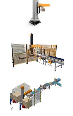 China Low Price Food Economy Single Column Robot Palletizer For Bag Cardboard Case Box for sale