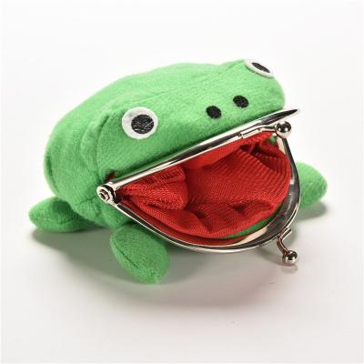 China Hot Selling Cute Manga Coin Holder Flannel Wallet Cute Purse Coin Purse Preppy Style Frog Wallet Anime Cartoon Wallet for sale