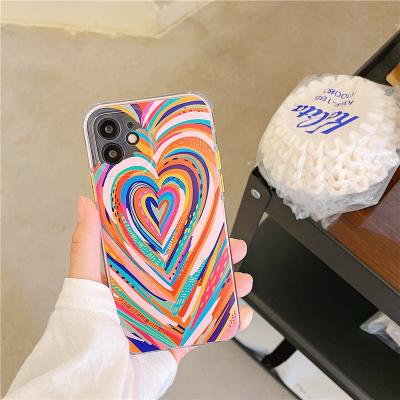 China Rainbow Love Graffiti Phone Case Rainbow Love Graffiti Phone Case For iPhone 12 11 pro 7 8 max plus X XR XS 12 back cover maximum for sale