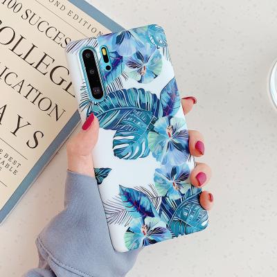 China Vintage Banana Leaf Flower Phone Case For Huawei P30 Pro P20 Lite Pro Back Cover Soft Phone For Huawei P20 Case for sale