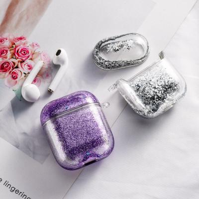 China For Earbuds Glitter Dynamic Liquid Case For AirPods Case Glitter Cover For AirPods 2 Covers for sale