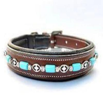 China Dog Collar The Latest Explosions Brand New Padded Soft Leather Dog Collar Pet Collar Pet Collar for sale